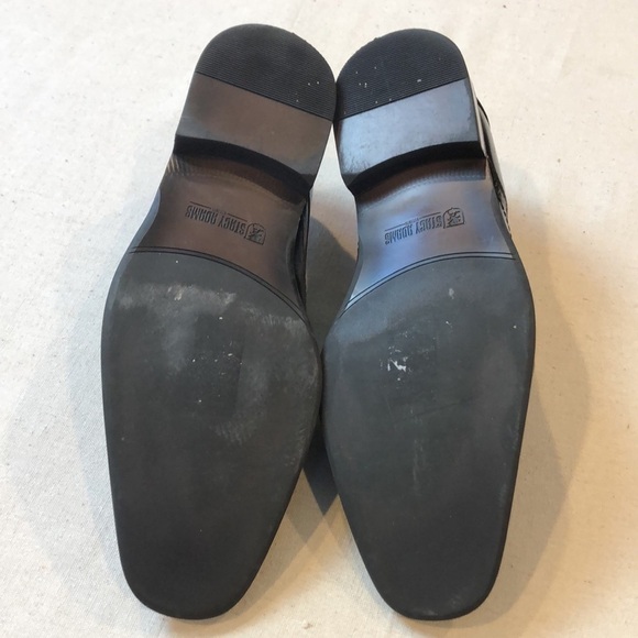 Stacy Adams Mens Black Leather Slip Ons 13‎